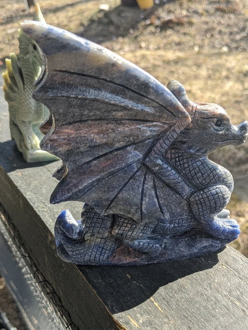 Blue Wing Dragon 4 Legs Sodalite - Picture 4 of 5